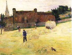 Hay-Making in Brittany, Paul Gauguin